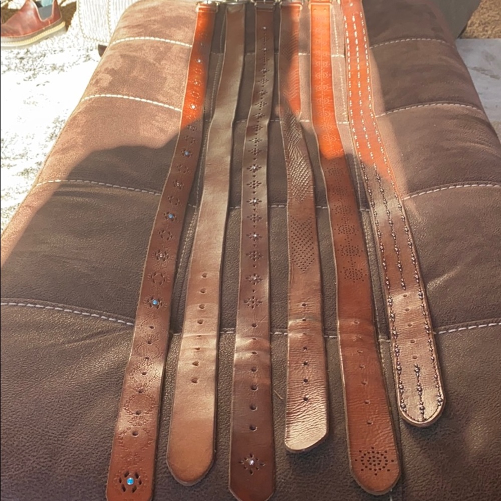 American eagle leather belts size XL